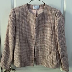 Lombardi Inc Womens Blazer Cotton Blend Jacket Open Front Vintage Size 12